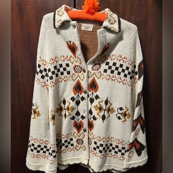 jcpenney Sweaters Vintage Jcpenney Folk Poncho Poshmark
